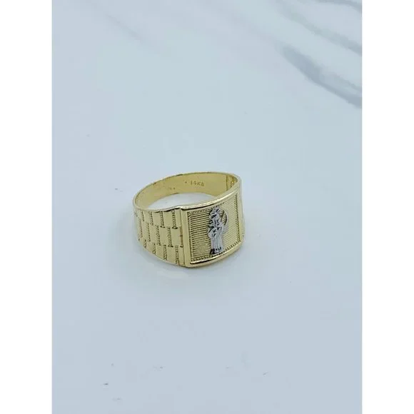 14k Solid gold ring Santa Muerte size 10❤️